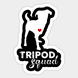 Tripod Squad, Three-Legged Dogs Sticker